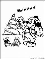 Christmas Mouse Mickey Coloring Pages Disney Santa Printable Kids Colouring Color Fun Col Decoration Getdrawings Getcolorings sketch template