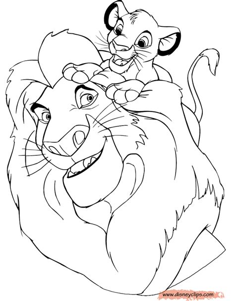 mufasa  simba thelionking king coloring book lion coloring pages