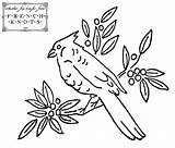 Embroidery Patterns Bird Birds Cardinal Transfer Knots French Coloring Choose Board Library Clipart sketch template