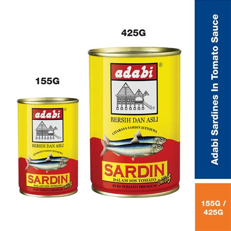 adabi sardines sardin  tomato sauce   shopee malaysia