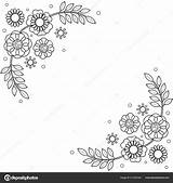 Frame Gerberas sketch template