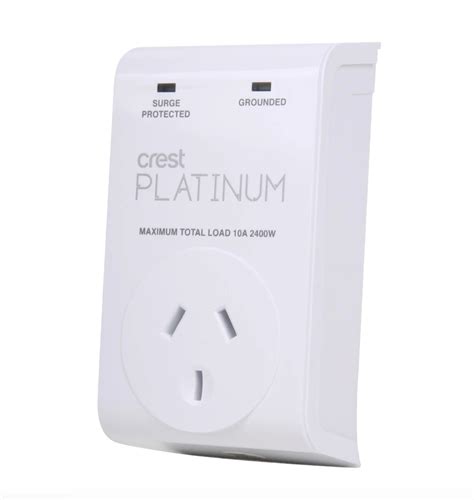 crest platinum premium single socket surge protector channelnews