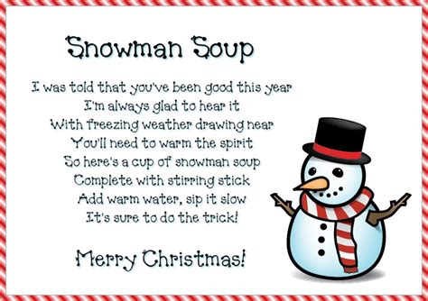 snowman soup  printable