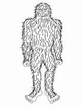 Bigfoot Colorear Sasquatch Coloringhome sketch template