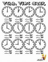 Minute Clocks Math sketch template