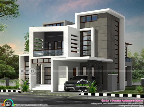 beautiful box model contemporary residence   bedroom kerala home