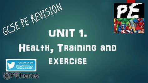 gcse pe revision resources wjec unit  health training  exercise