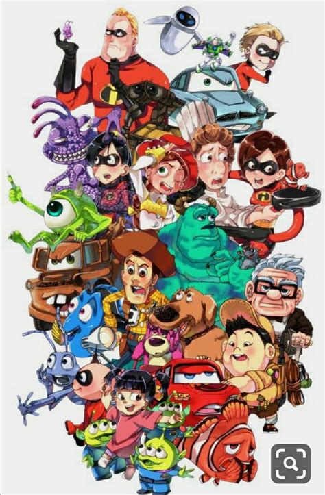 pin  radiation  pixar disney collage disney pixar characters