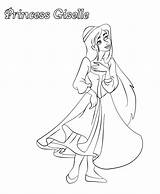 Coloring Giselle Pages Disney Princess Sheet Print Character Cartoon Getcolorings sketch template