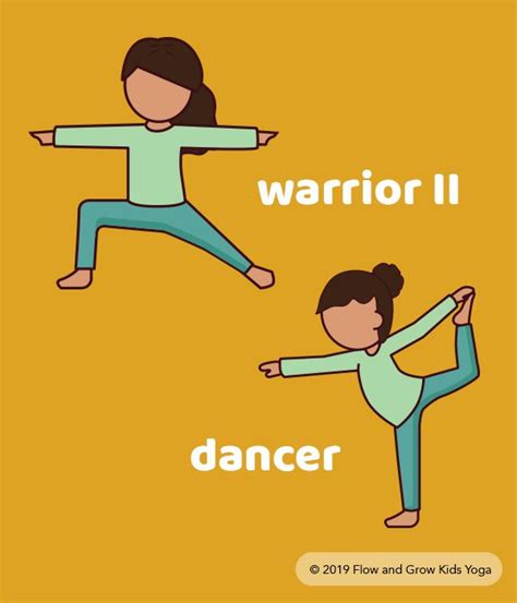 warrior dance kids yoga poses yoga  kids exercise  kids