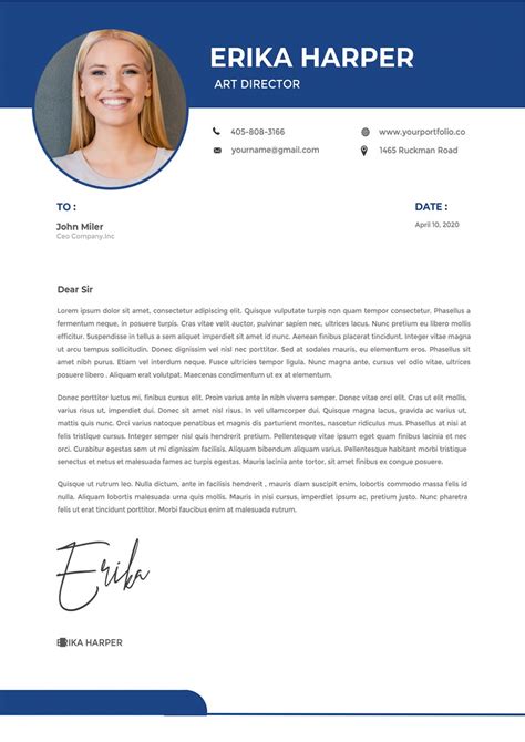 creative cover letter template design   word format