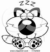 Fox Clipart Cute Napping Cartoon Thoman Cory Vector Outlined Coloring Sleeping Royalty 2021 sketch template
