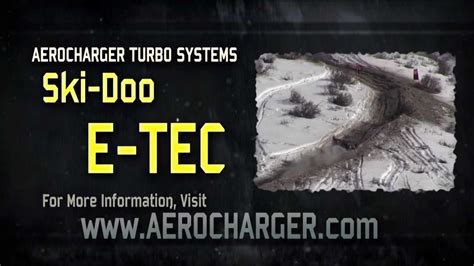 ski doo  tec   aerocharger turbo system youtube
