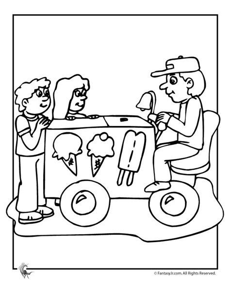 ice cream truck coloring page woo jr kids activities childrens