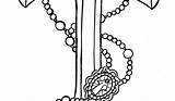 Rosary Tattoo Drawing Tattoos Designs Beads Getdrawings sketch template