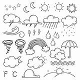 Doodle Wetter Satz Gekritzel Handgezeichnete Forecast Patria Faleds sketch template
