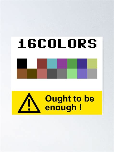 commodore  color palette poster  zapposh redbubble