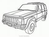 Jeep Coloring Pages Cherokee Cars Printable 4x4 Kids Book Xj Jeeps Drawing Color Military Boyama Transportation Sheets Print Shouldered Square sketch template