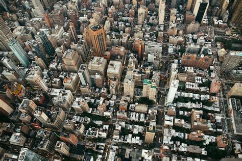 premium photo aerial drone view   york city