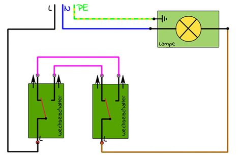 elektroinstallation wechselschalter anschliessen wiring diagram