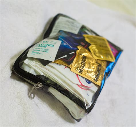 cooper s safer sex kit condoms and dental dams and gloves and alcohol swabs