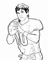 Coloring Eli Manning Pages Popular sketch template