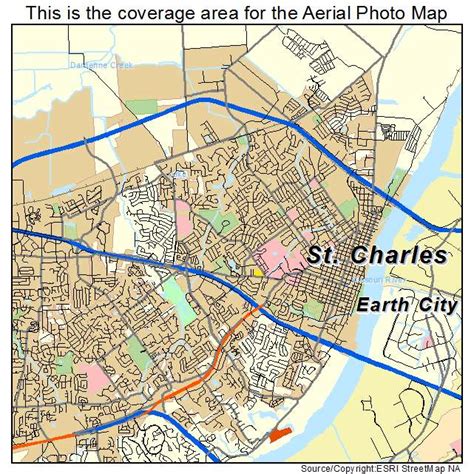 aerial photography map  st charles mo missouri