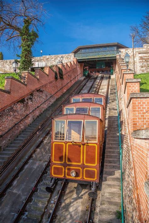 cable car   castle hill budapest hungary stock image image  public bastion