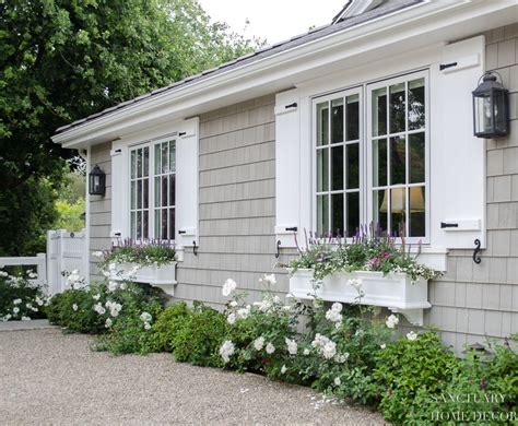 window shutters  planter boxes transformed  exterior   house sanctuary home