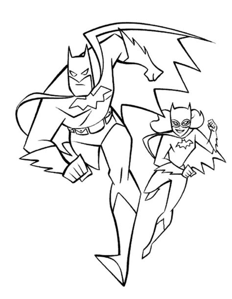 batman  batgirl coloring page superhero coloring pages superhero