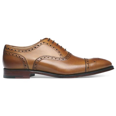 cheaney maidstone mens tan leather oxford brogue   england