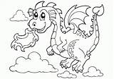 Dragon Coloring Pages Cute Dragons Kids Printable Flying Drawing Sheets Fire Breathing Popular Animal Choose Board sketch template