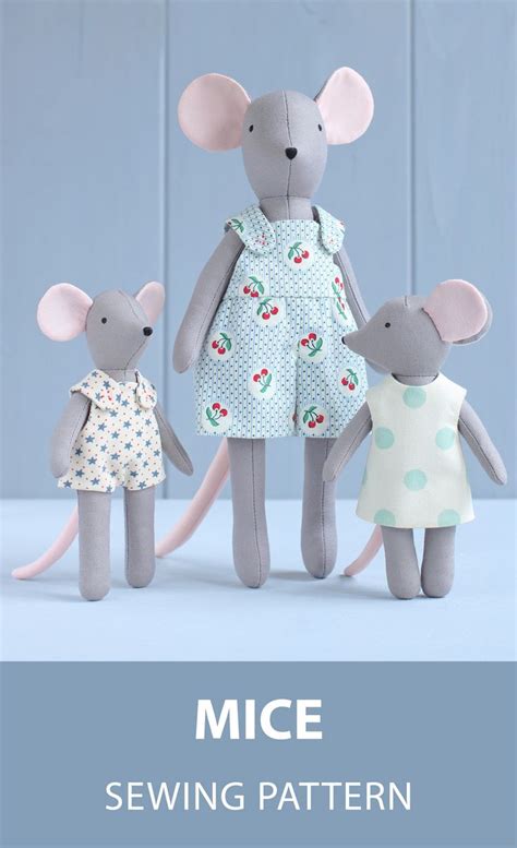 mouse  mini mice sewing pattern tutorial diy etsy