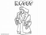Pages Moses Coloring Commandments Ten Kids Printable sketch template