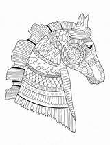 Zentangle Cheval Boek Cavallo Vectorillustratie Paard Kleurende Visit Trojan Adultes Zeepaardje Kleurend Getcolorings sketch template