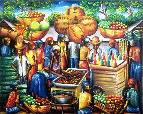 caribbean art haitian painting haitian art art  haiti original painting canvas painting