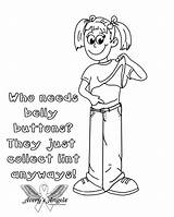 Belly Button Coloring Girl Gastroschisis Omphalocele sketch template