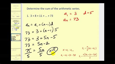 version  arithmetic series youtube