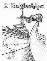 Coloring Pages Battleship Carrier Ship Aircraft sketch template