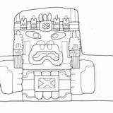 Olmec Drawing Monolith sketch template