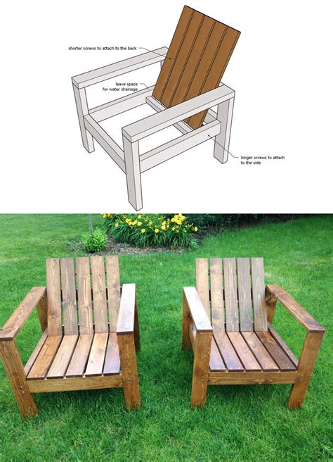 Diy Modern Rustic Outdoor Chair Ana White Amazing Des