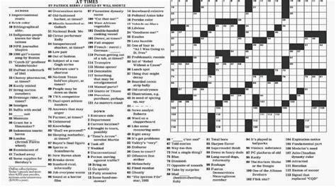free printable ny times crossword puzzles printable crossword puzzles