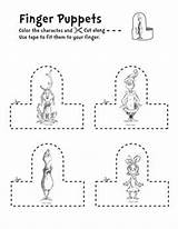 Grinch Finger Puppet Christmas Monkey Puppets Printable Coloring Kids Activity Template Pages Craft Templates sketch template