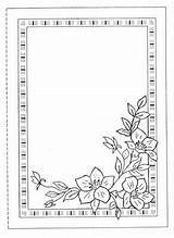 Coloring Pages Frames Parchment Printable Colouring Patterns Adult Pergamano Borders Cards Books Craft Embroidery Flower Blank Bos Hand Paper Verob sketch template