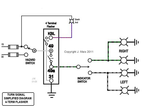 wire  turn signal flasher  prong wiring diagram image