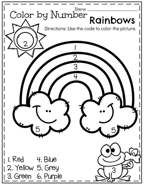 color  number kindergarten printable printable world holiday