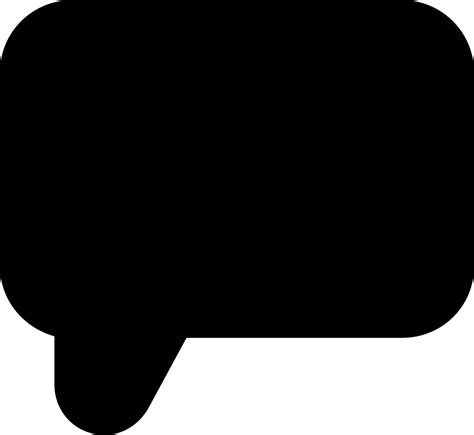 message  rounded rectangular filled speech bubble svg png icon