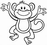 Coloring Pages Monkey Preschool Easy Kids Printable Zoo Print Choose Board Book Mewarnai Gambar sketch template