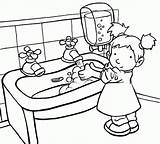 Coloring Washing Hand Colouring Clipart Library Uses Water sketch template