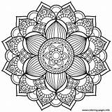 Coloring Teens Pages Zentangle Flower Printable sketch template